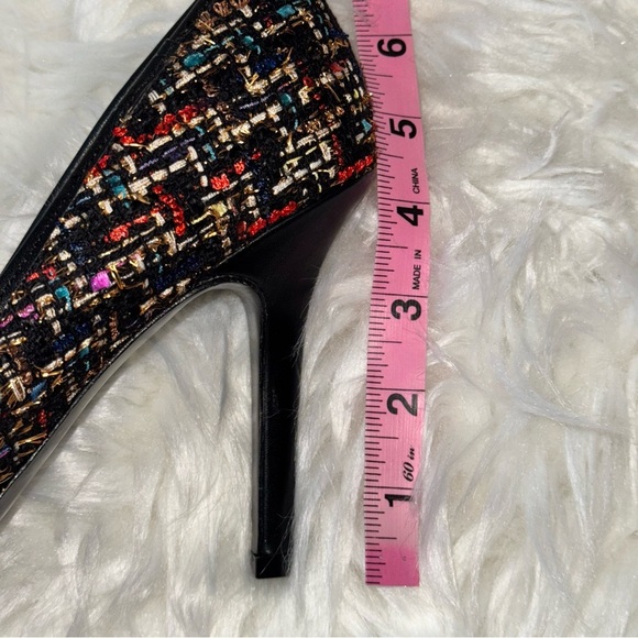 Charlies by Charles David Sweetness Black Multicolor Tweed Stiletto Heels 8.5 - Picture 10 of 13